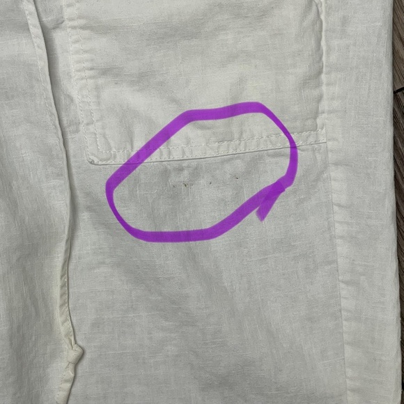 J Crew Ivory Linen Straight Leg Pants Coastal Preppy Nautical Preppy Sailorcore - Picture 9 of 9